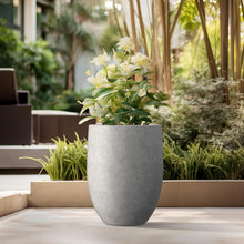 Load image into Gallery viewer, Large Round 21.7" Concrete Planter with Drainage for Stylish Indoor/Outdoor Use