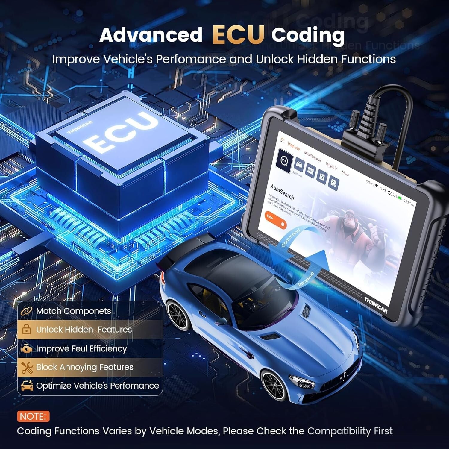 Comprehensive Automotive Scan Tool with Real-Time Diagnostics & Easy Updates