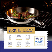 Load image into Gallery viewer, Versatile 3-Ply Stainless Steel Pots and Pans Set - Professional Quality