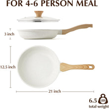 Load image into Gallery viewer, Healthy 12.5 Inch Nonstick Ceramic Frying Pan with Lid - Induction Compatible