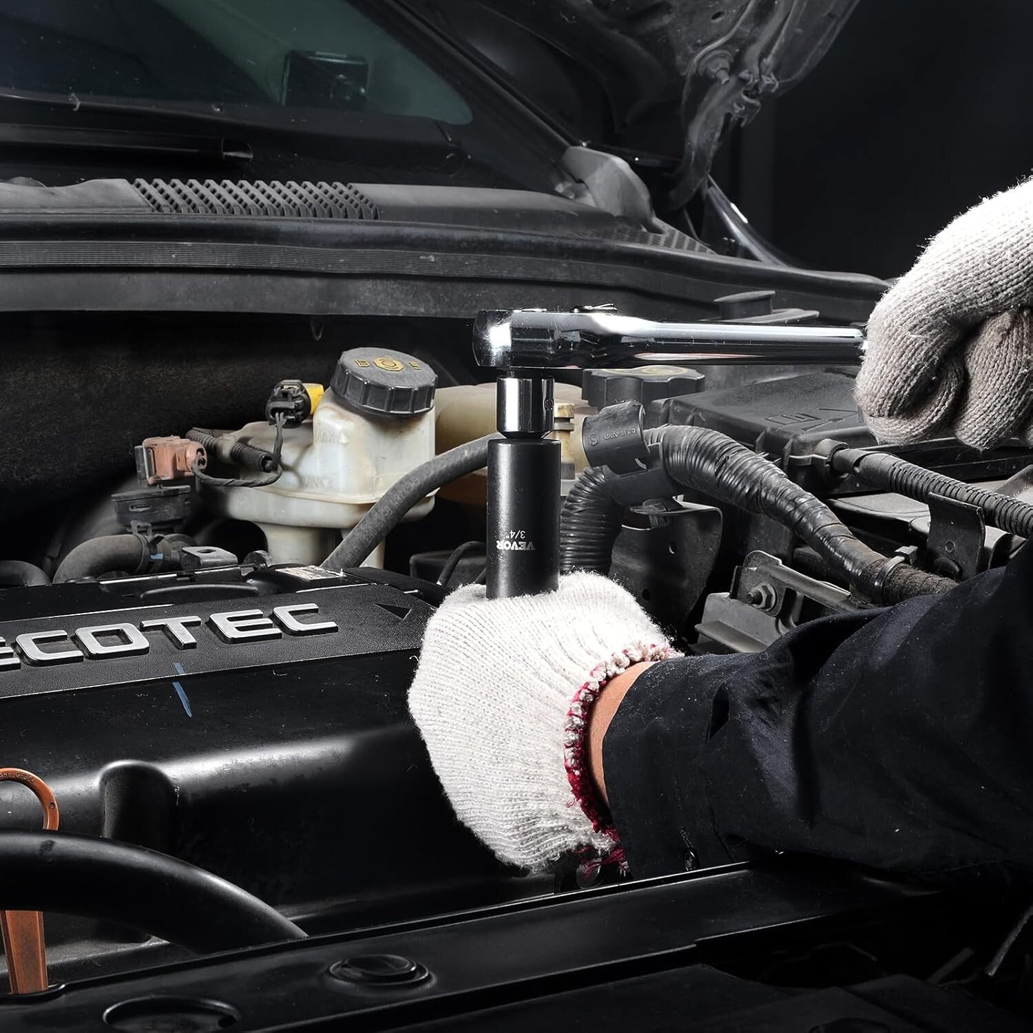 Comprehensive 59 Piece Socket Set - SAE & Metric Impact Tools, Easy Storage Case