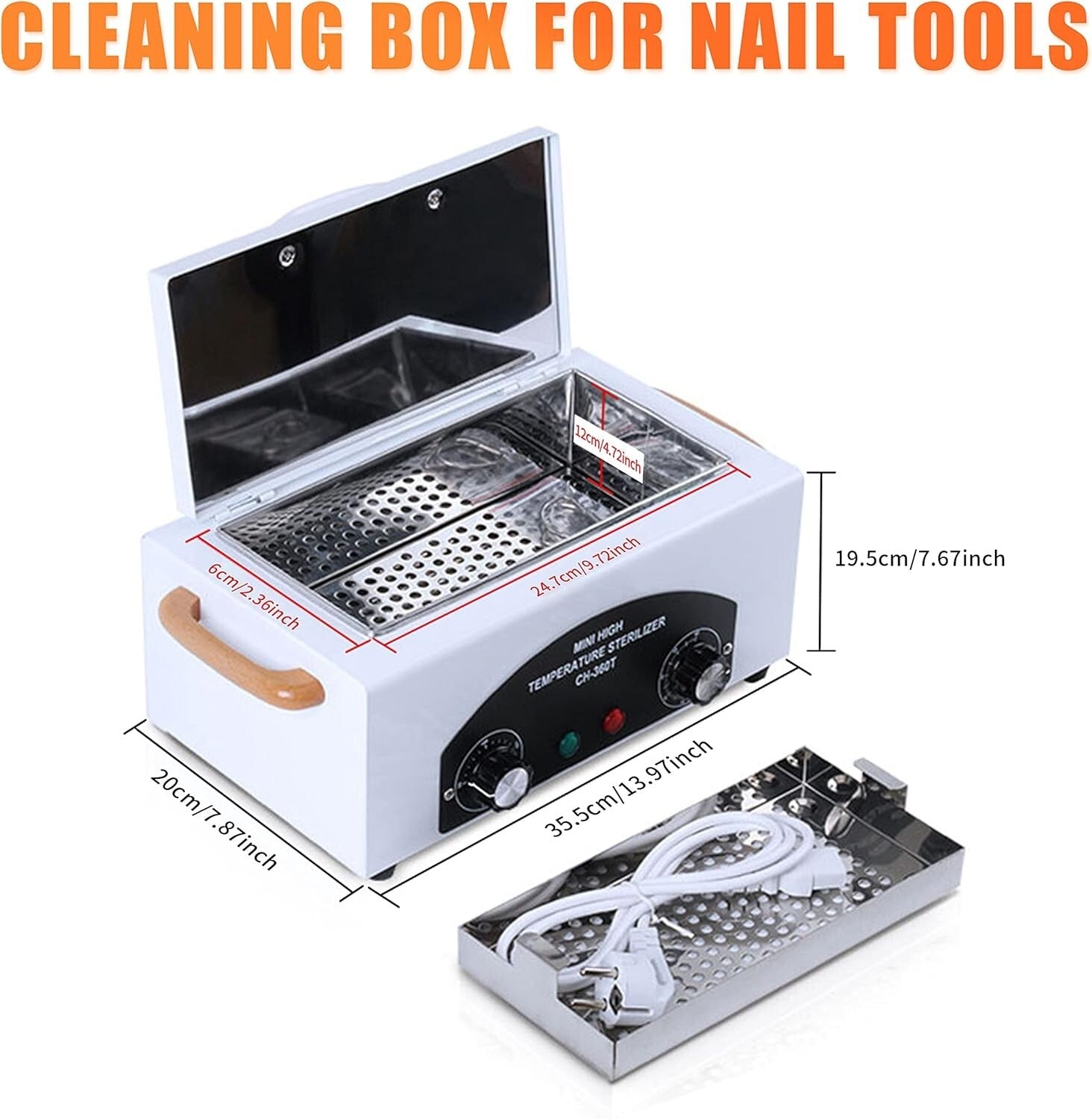 Efficient Nail and Dental Tool Sterilizer with Adjustable Temperature Control