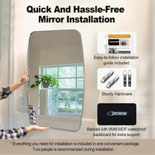 Load image into Gallery viewer, Versatile 32x40 Nickel Oblong Mirror for Bathroom &amp; Living Room - Easy Install