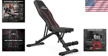 Load image into Gallery viewer, Multi-Purpose Adjustable Fitness Bench for Strength Training – Foldable Design