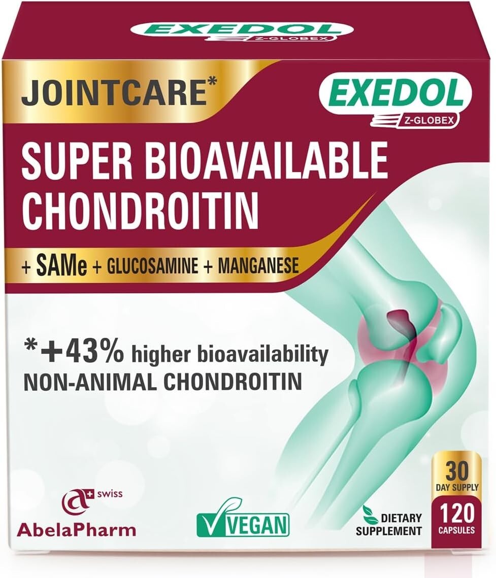 Advanced Chondroitin Glucosamine Capsules – 120 Vegan Joint Support Capsules