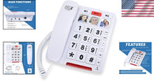 Load image into Gallery viewer, FC-2804 Big Button Phone: Amplified &amp; Easy Dial for Seniors - 3 Picture Keys