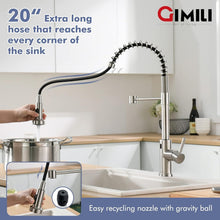 Load image into Gallery viewer, Touchless Brushed Nickel Kitchen Faucet with Pull-Down Sprayer - 360° Swivel
