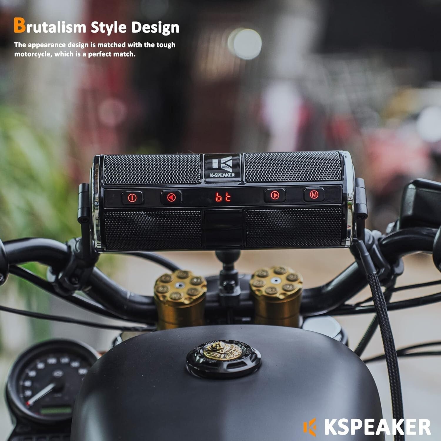 Outdoor Motorcycle Speakers with Bluetooth Control and FM Radio Functionality