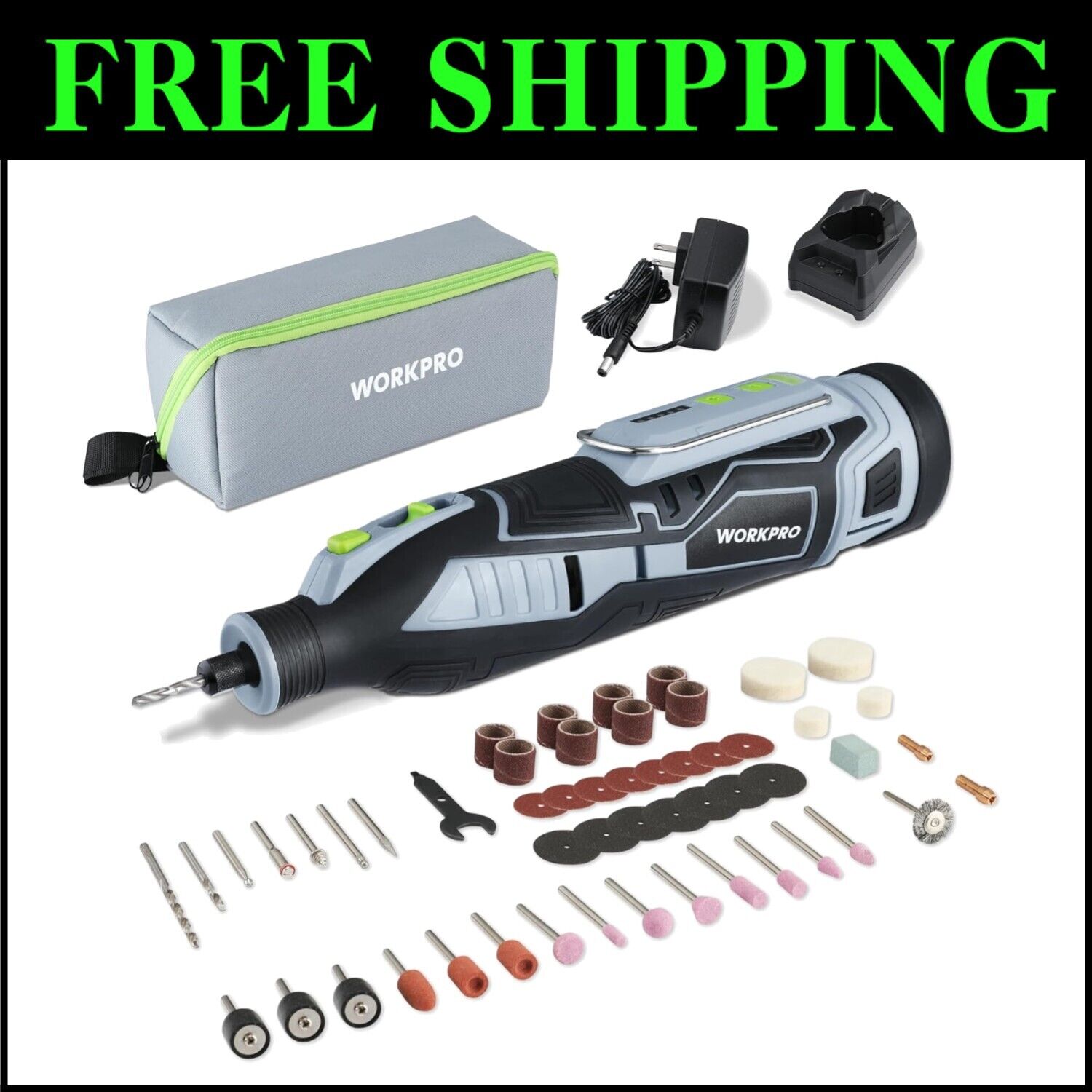 Compact 12V Rotary Tool with 114 Accessories - Perfect for Crafters & DIY Lovers