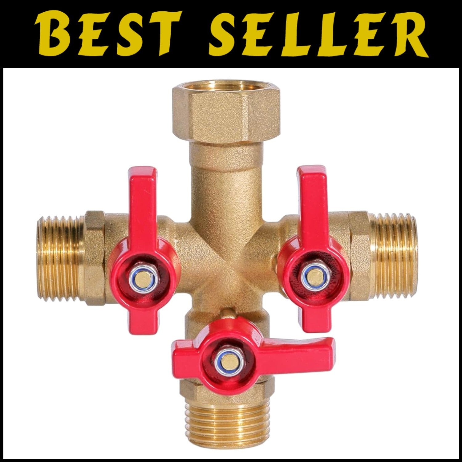 Versatile Heavy-Duty 3-Way Hose Splitter - Perfect for Garden Irrigation Needs