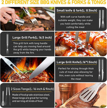 Load image into Gallery viewer, 34-Piece Premium Stainless Steel BBQ Accessories Set - Ultimate Grilling Gifts