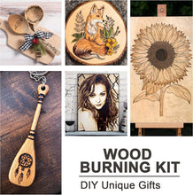 Load image into Gallery viewer, Professional Pyrography Tool Kit: 60W Adjustable Wood Burner for All Skills