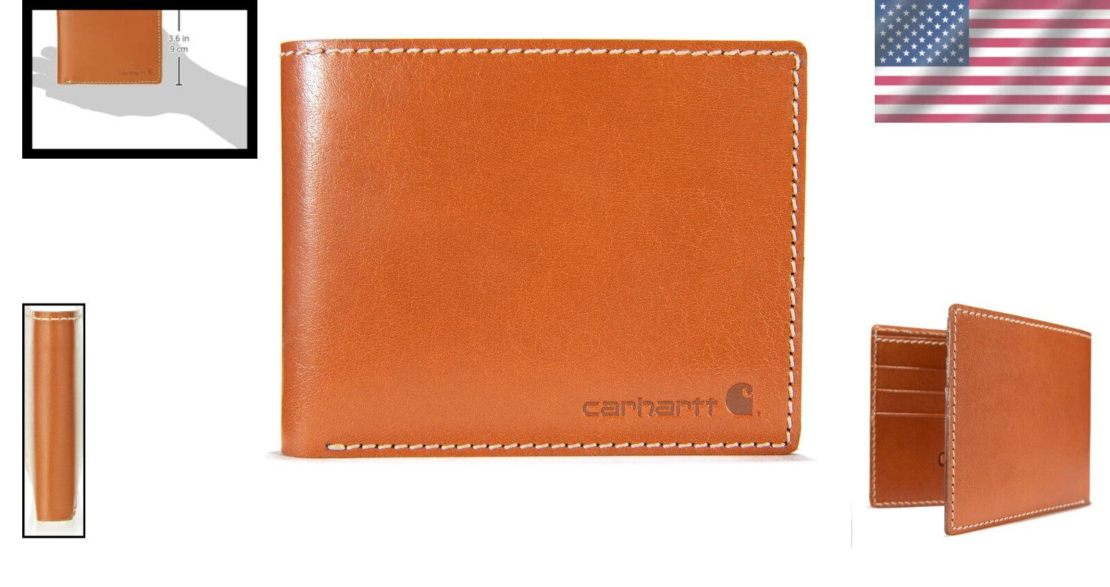 Elegantly Crafted Men's Billfold Wallet with Six Card Slots and Divider
