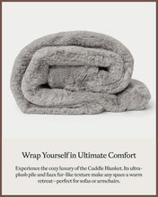 Load image into Gallery viewer, Dove Grey Faux Fur Cuddle Throw - Plush &amp; Cozy 60" x 50" for Ultimate Relaxation