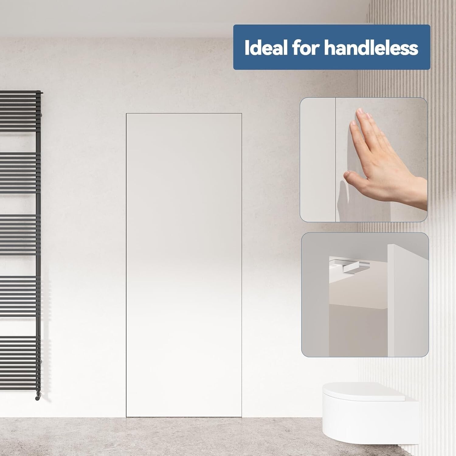 8-Pack Heavy-Duty Magnetic Push Latches - Nail-Free Installation for Clean Look