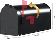 Load image into Gallery viewer, Contemporary Post-Mount Mailbox with Adjustable Latch and Rust-Resistant Finish