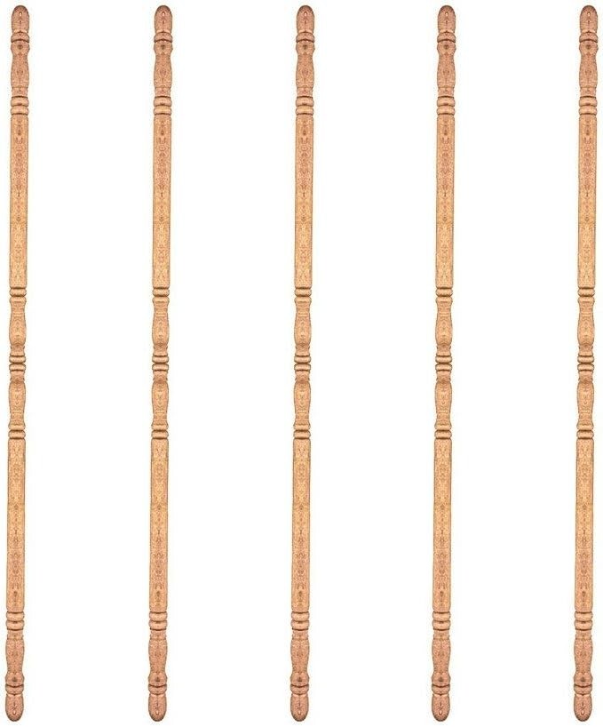 Round Sanded Corner Wall Protectors - 5-Piece Beechwood Set for Easy Install