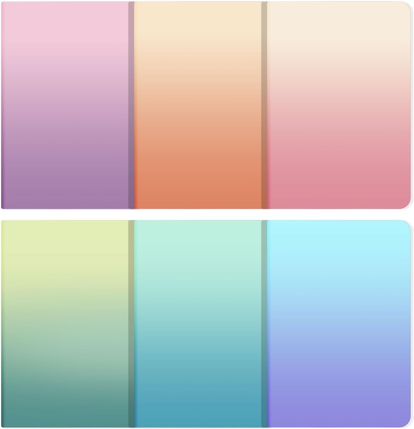 A5 Kraft Paper Notebooks - 12 Pack Gradient Lined Journals for Travel Writing