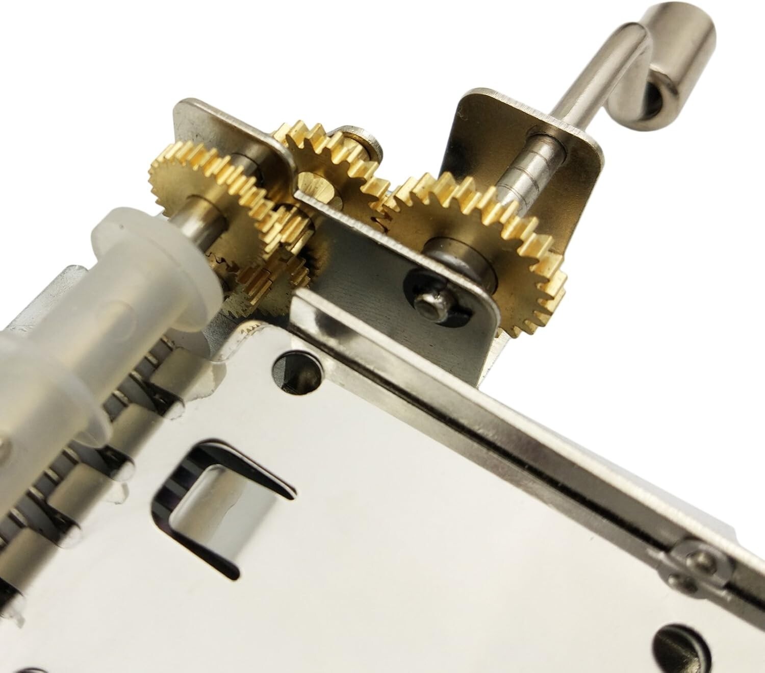 Hand Crank 30 Note Music Box Movement with Copper Gear - Perfect for DIY Lovers