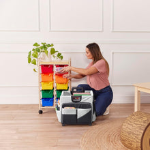 Load image into Gallery viewer, Ergonomic Rolling Storage Cart with Removable Canvas Organizer - Easy Transport