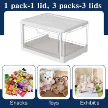 Load image into Gallery viewer, Versatile Clear Storage Bins, 24QT - Stackable Organizers with Magnetic Doors