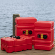 Load image into Gallery viewer, Tall Profile 12-Gallon Marine Fuel Can with Integrated Handles for Easy Carrying