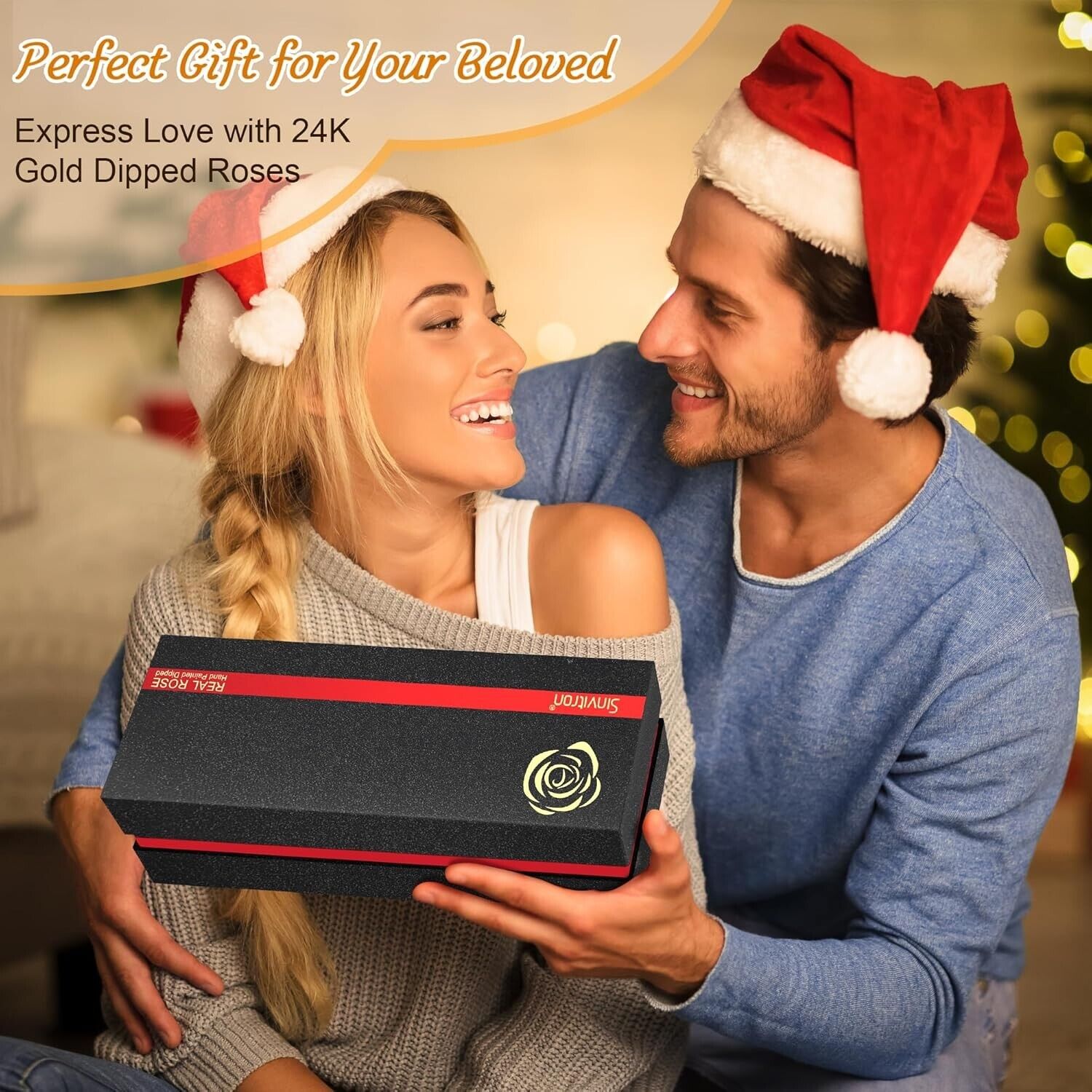 Forever Lasting 24K Gold-Plated Rose with Crystal Stand - Unique Gift Idea