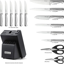Load image into Gallery viewer, High-Quality 15-Piece Kitchen Knife Block Set with German Stainless Steel Blades