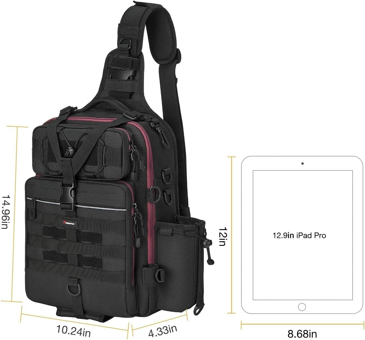 Ergonomic Fishing Tackle Bag with Reflective Design - Perfect for Adventures