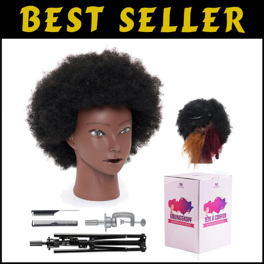 Versatile 10 Inch Mannequin Head for Braiding, Styling & Hair Training Kits