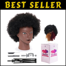 Load image into Gallery viewer, Versatile 10 Inch Mannequin Head for Braiding, Styling &amp; Hair Training Kits