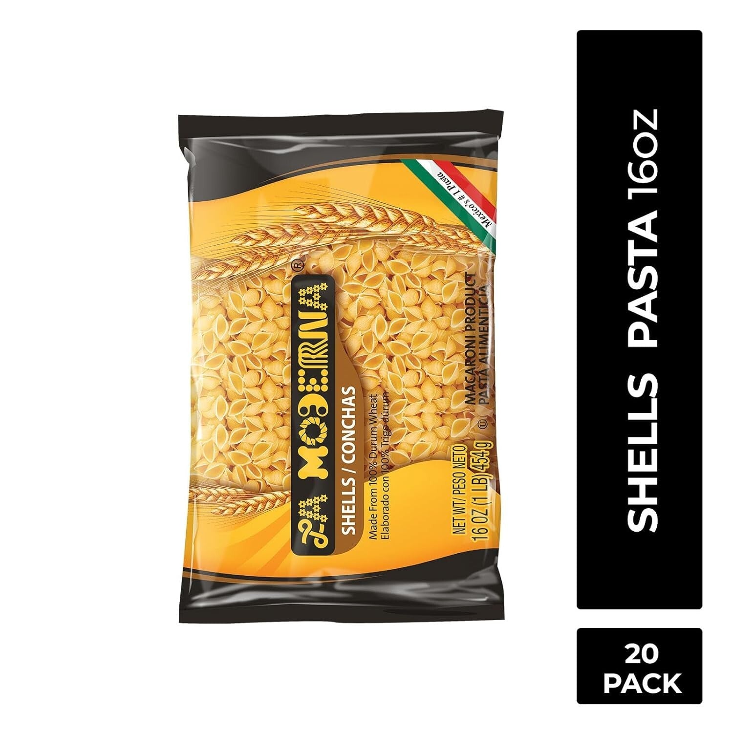 Classic Shell Pasta made with Durum Wheat – Easy, Quick Meals, Pack of 20