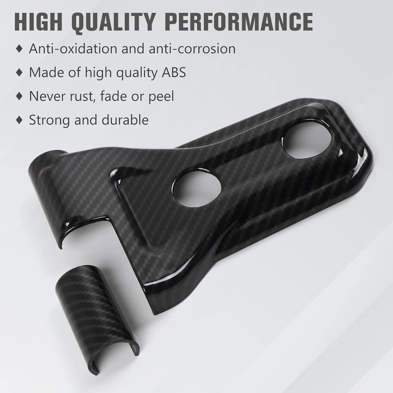Carbon Fiber Grain Door Hinge Cover Trim for Jeep Wrangler & Gladiator (8-pack)
