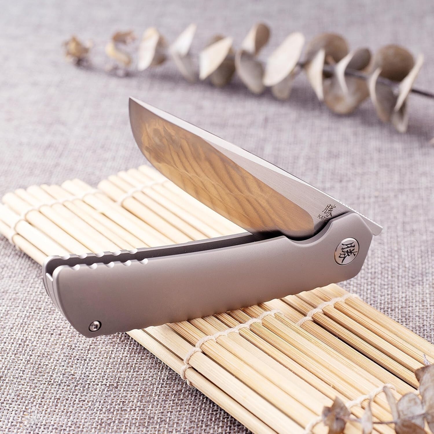 Premium Folding Pocket Knife with ZDP-189 Steel & Titanium Handle - 4.5 Inches