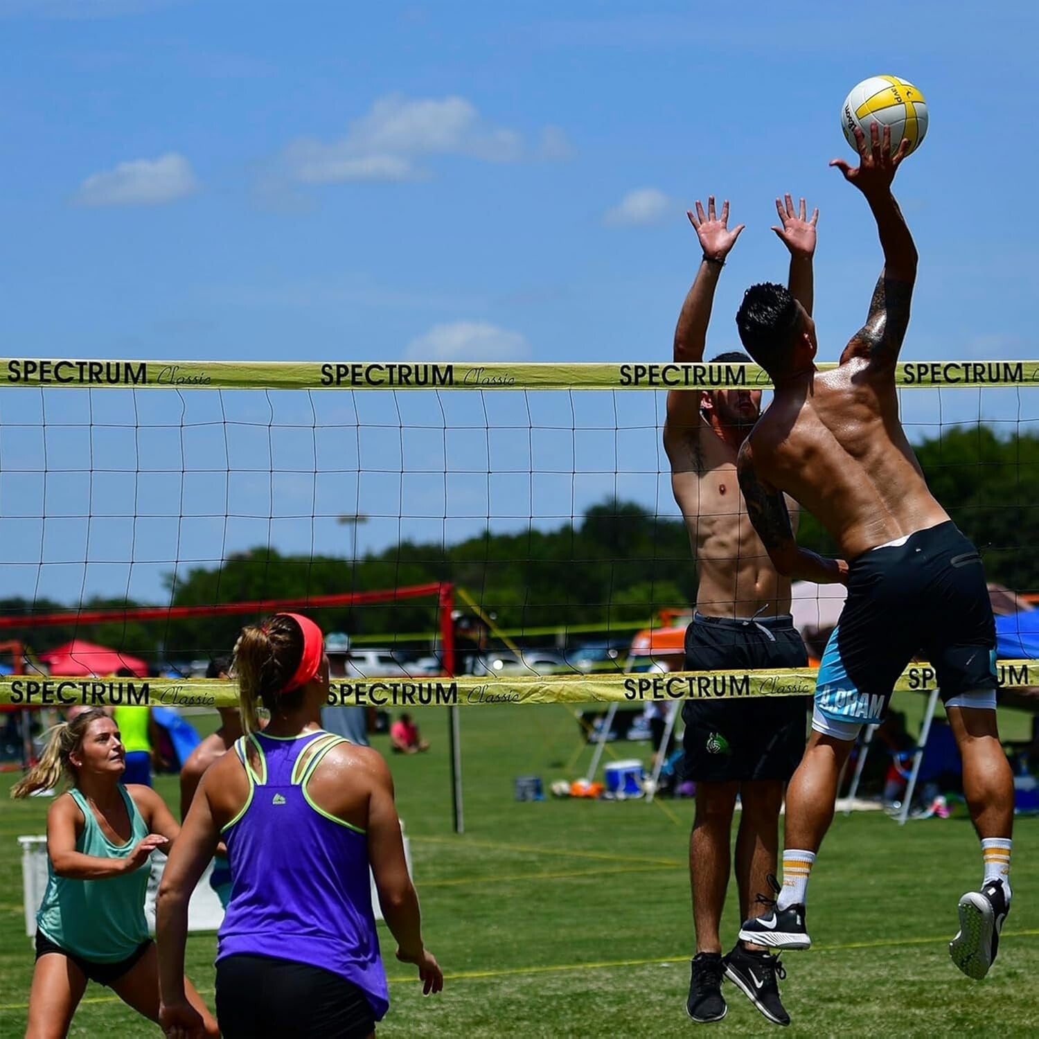 Lightweight Portable Volleyball Net with Reinforced Tension for Competitive Play