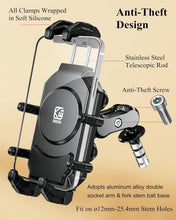 Load image into Gallery viewer, Vibration Dampener Anti-Theft Motorcycle Phone Mount for 5.4''-7.2'' Smartphones