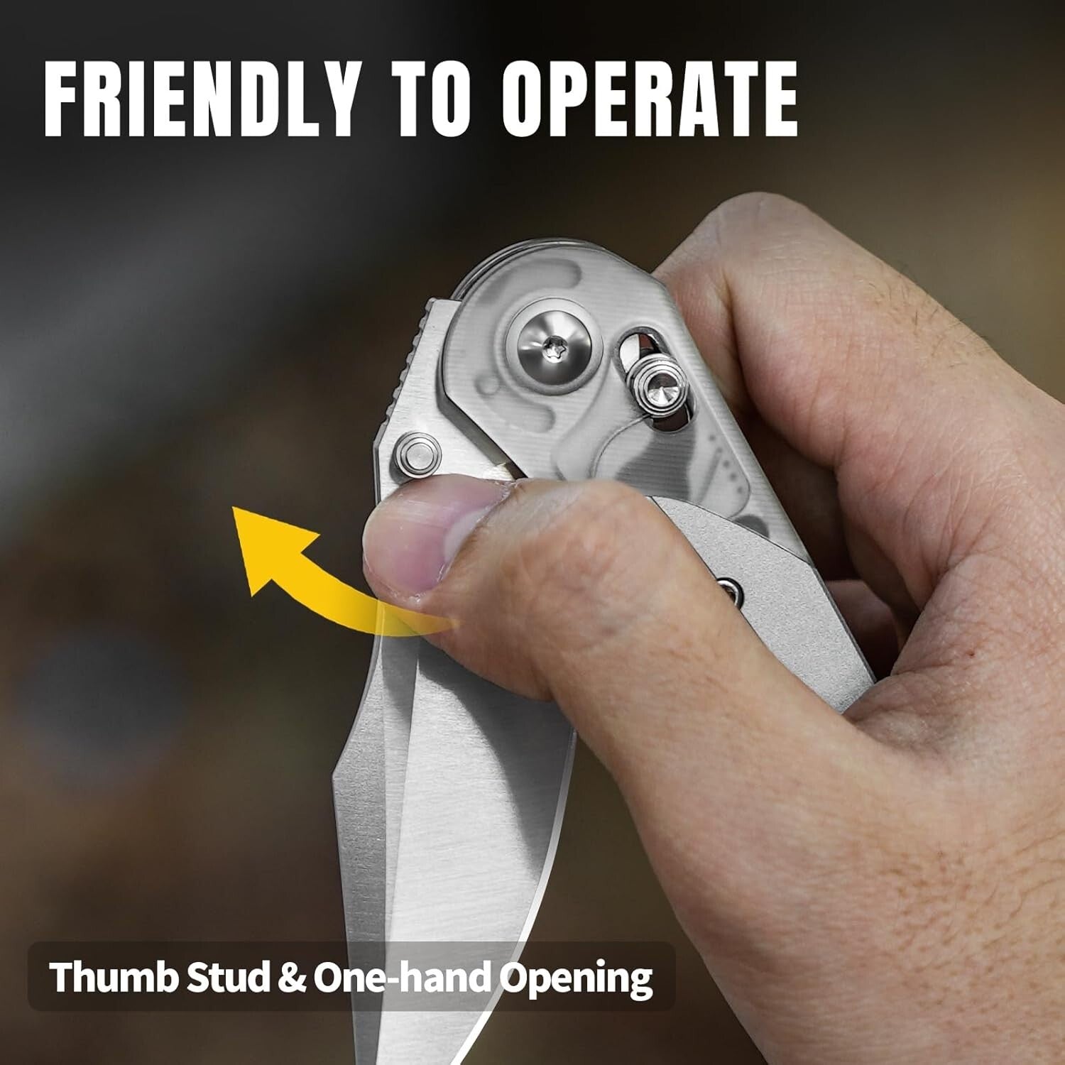 Ambidextrous Mini Mystic Pocket Knife - 3.2-Inch Nitro-V Blade with Clutch Lock