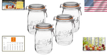 Load image into Gallery viewer, 32oz Wide Mouth Glass Jars - Durable Airtight Storage + Dishwasher Safe, 4 Pack