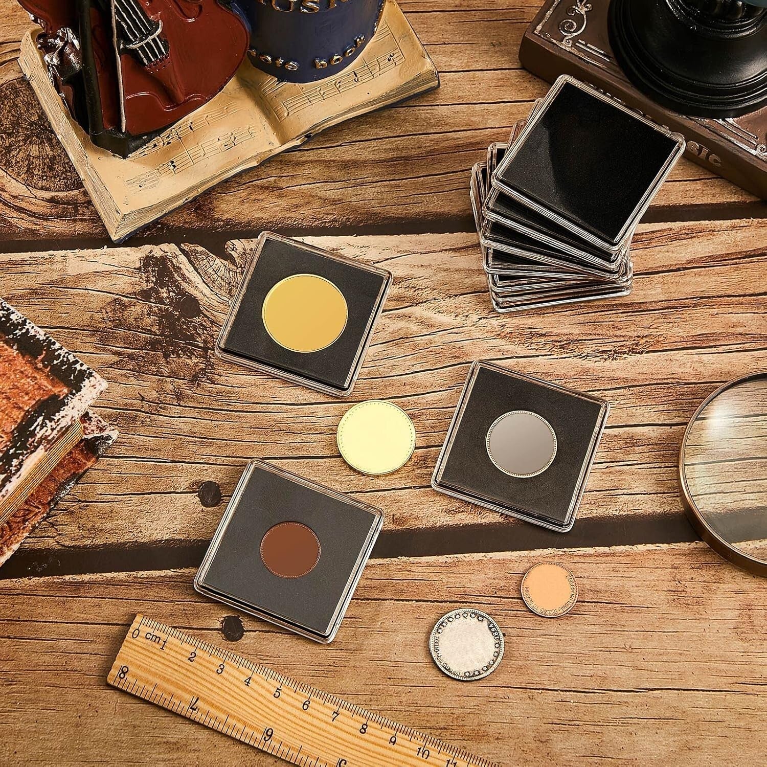 Durable 150 Pcs Coin Holder Set - 2 x 2 Inch Acrylic Storage for Coin Collectors