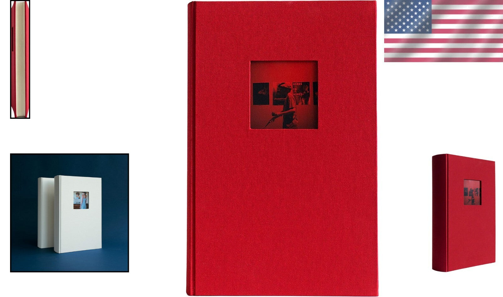 Customizable Hudson Photo Album - Archival Quality, Holds 300 Photos in Red