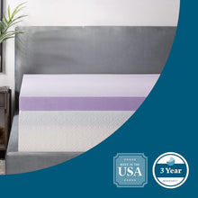 Load image into Gallery viewer, Ventilated King Size Memory Foam Topper with Lavender Infusion for Relaxation