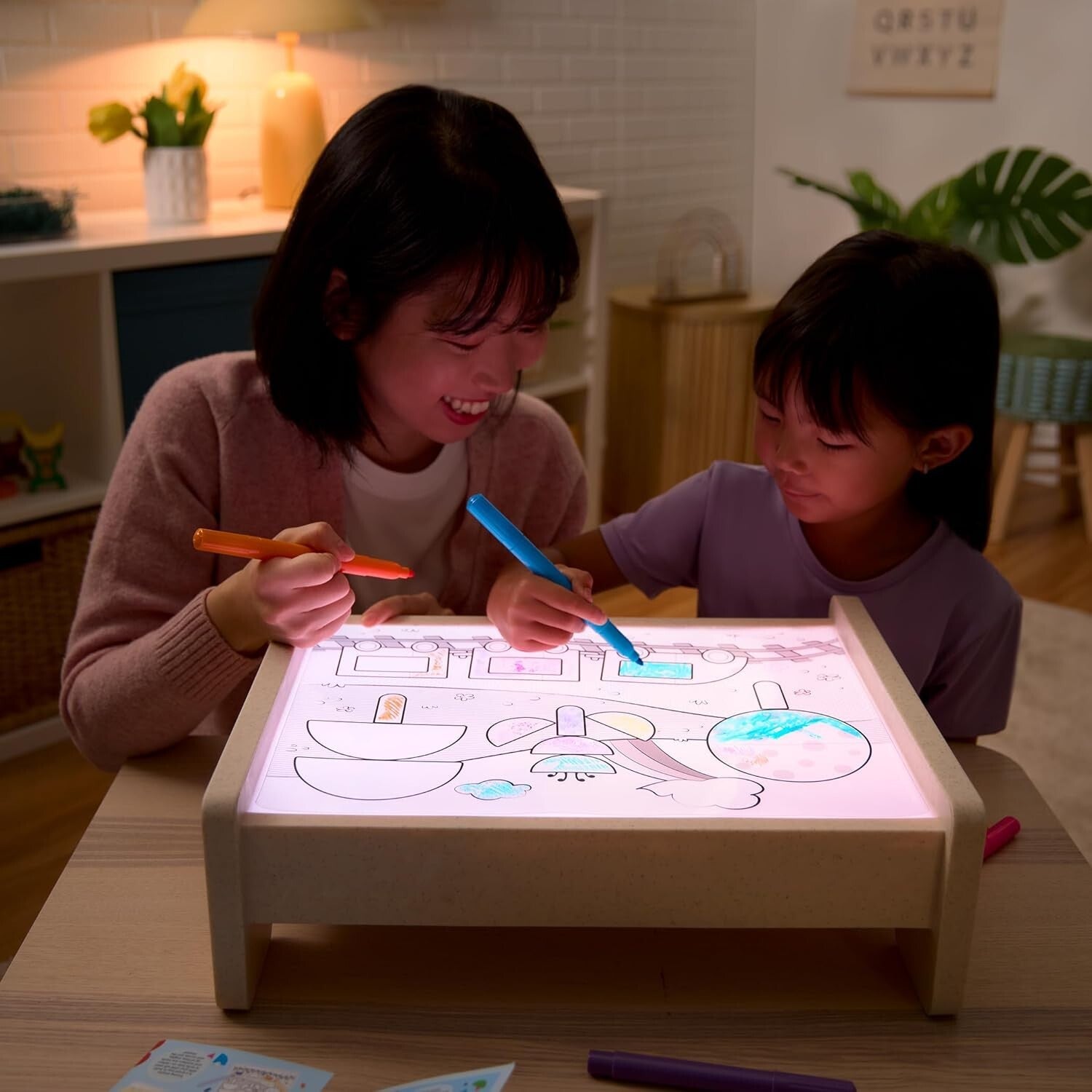Bright Explorer Light-Up Board – Interactive 79-Piece Geometry & Sensory Set