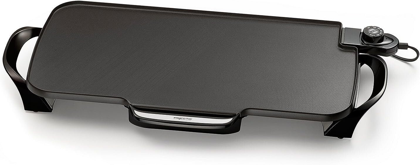 Extra-Large Electric Griddle 22-Inch with Detachable Handles for Simple Storage