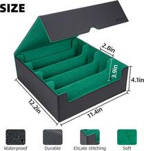 Load image into Gallery viewer, Elegant PU Leather Trading Card Case with 48 Dividers &amp; Dustproof Protection
