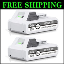 Load image into Gallery viewer, High-Capacity 24V Lithium-Ion Replacement Batteries for Snow Joe+Sun Joe