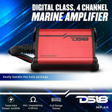 Load image into Gallery viewer, High-Power 4" Bluetooth Marine Tower Speakers with Waterproof Amplifier &amp; Remote