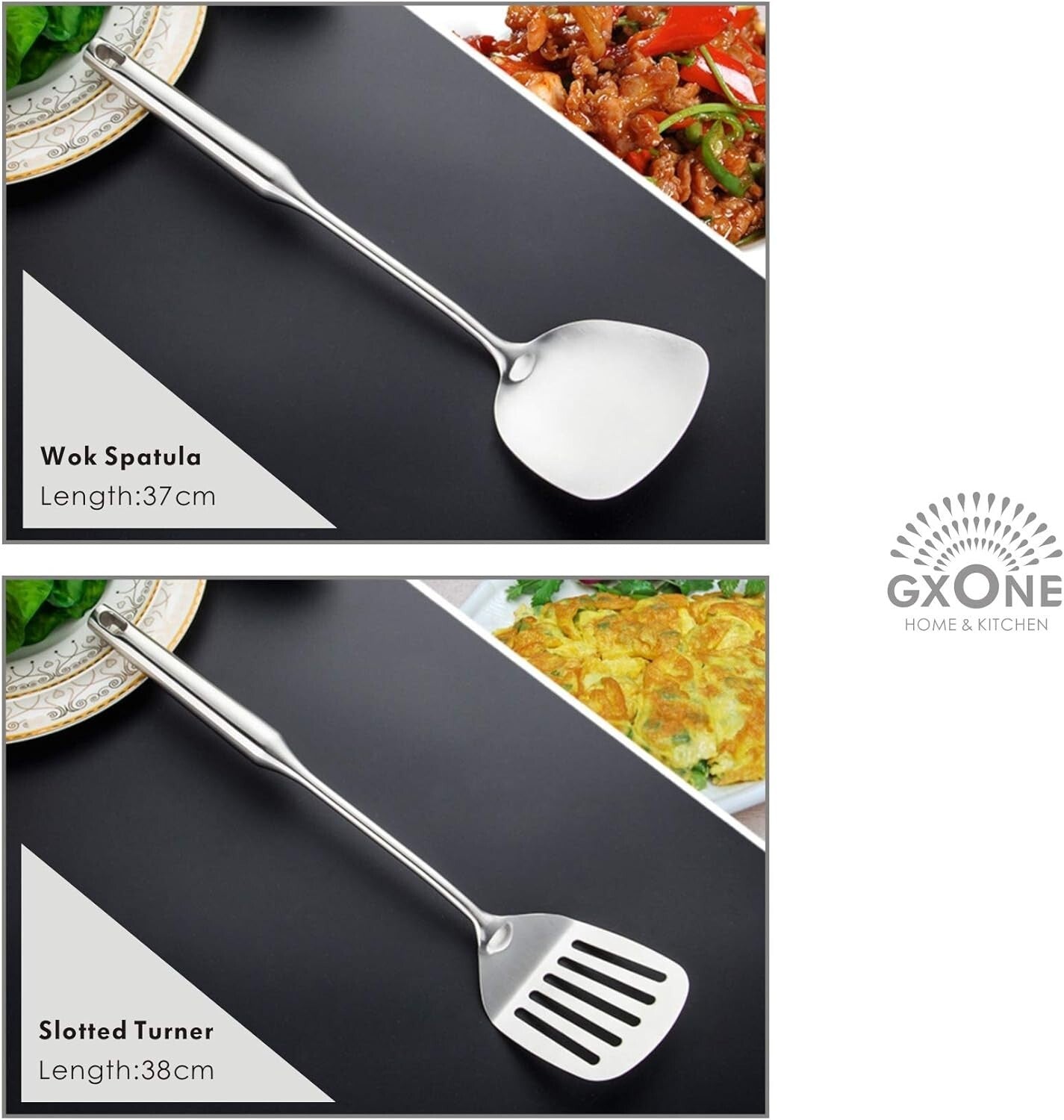 Dishwasher Safe 6-Piece Cooking Utensils with Rotating Holder for Clean Counters