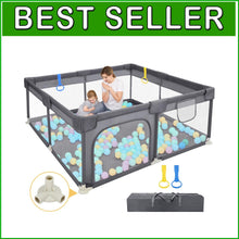 Load image into Gallery viewer, 52"x52" Spacious Baby Playpen - Safe Anti-Fall Indoor &amp; Outdoor Activity Center