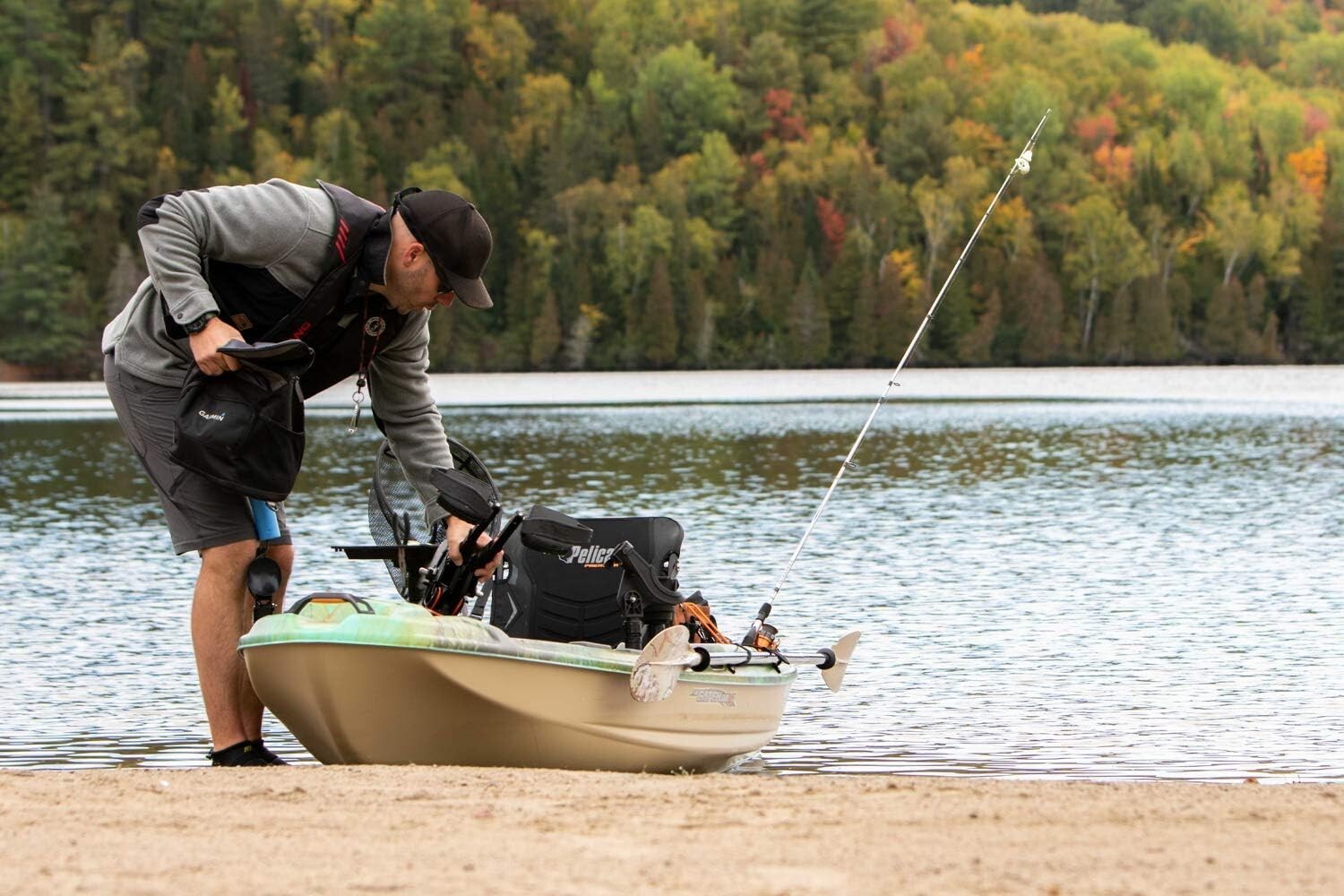 Adjustable Fiberglass Kayak Paddle with Retractable Hook - Perfect for Fishing