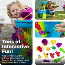 Load image into Gallery viewer, Durable Toddler Water &amp; Sand Table with Rain Shower &amp; Slides for Summer Fun
